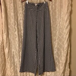 Bar III Wide Leg Brighton Palazzo Pants Black White Geometric